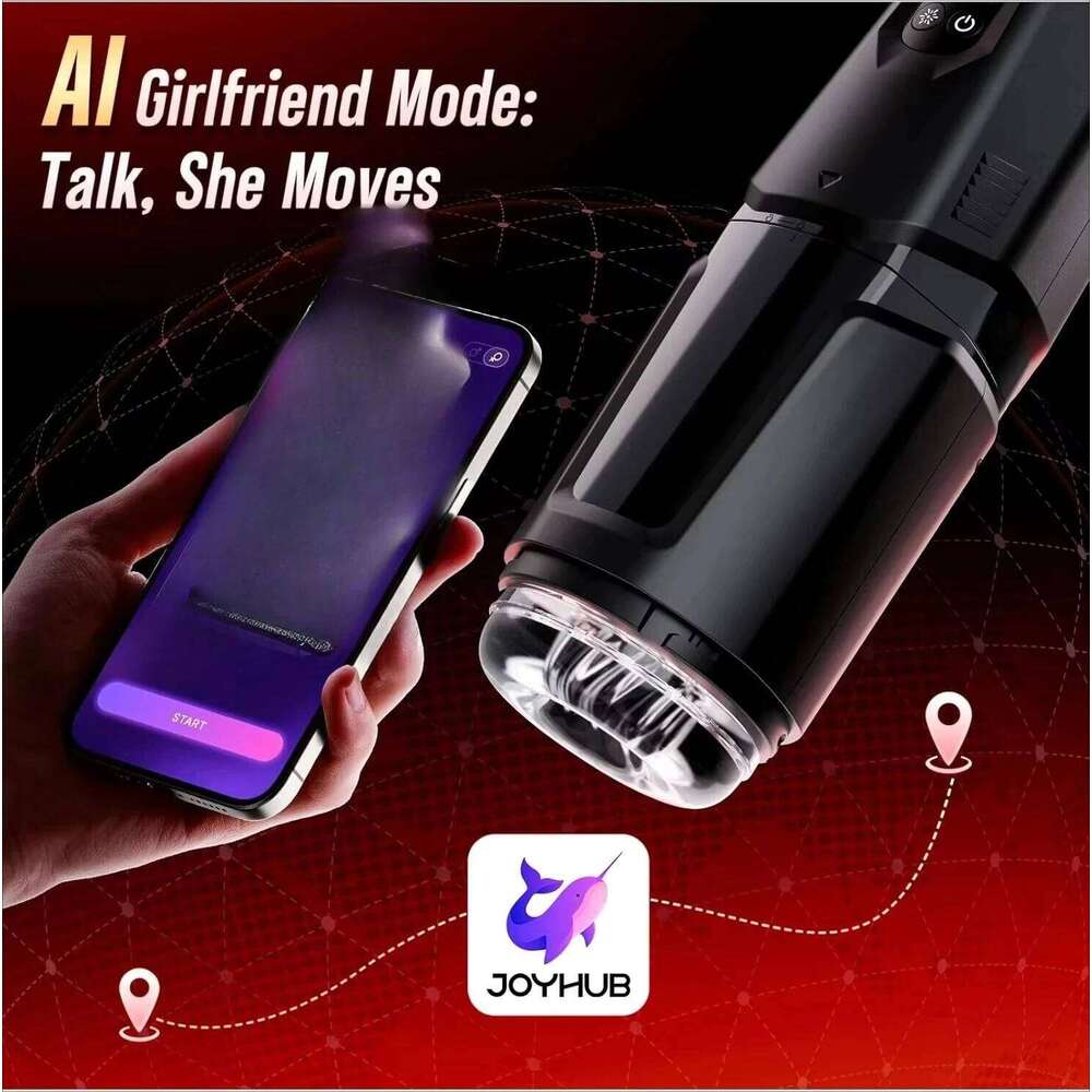 APP Control Mens Thrusting Masturbator 360 Rotating Licking Penis Vibrator Trainer Pocket Pussy Blowjob Dicks Sex Toy for Male W260305