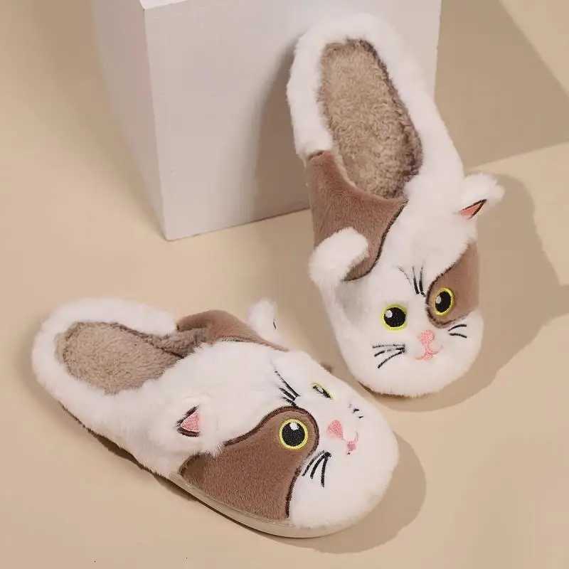 Fluffy Casual Slippers Women Home Casual Cartoon Designer Shoes Autumn Winter Indoor Plush Slides Girls Fashion Elegant Footwear S260305ILZP
