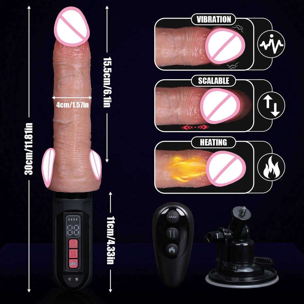 Realistic Automatic Thrusting Dilos with Remote Control Vagina Massage G-Spot Stimulation Dick Adult Sex Toys for Women and Men W260305