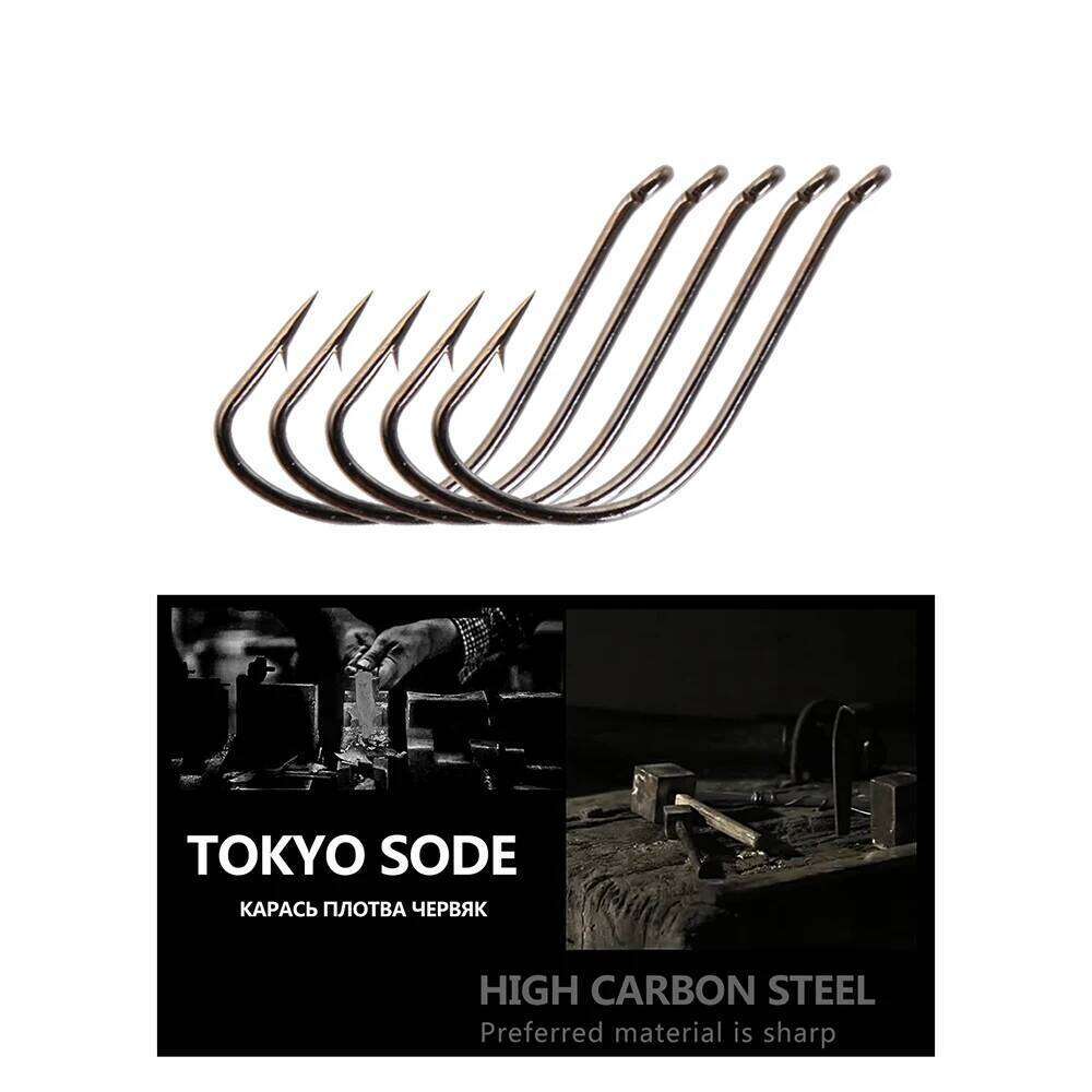 FTK TOKYO SODE Hooks From Japan Barbed Eyed Ringed 8-10 /Pack Size 6-15# Fly accessories For Carp Fishing S260305