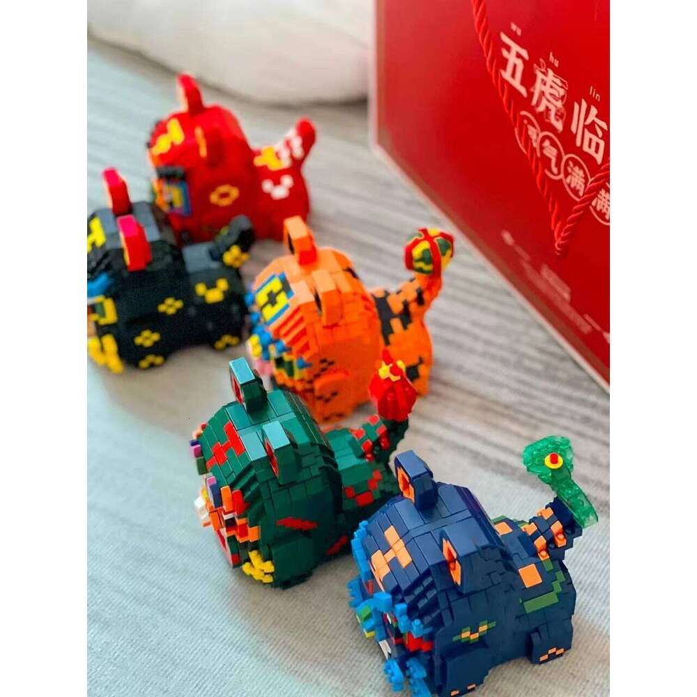 MOC 1000PCS+ Tiger Micro Diamond Building Blocks 3D Model Creative DIY Toy Children's Adult Gift Z260306