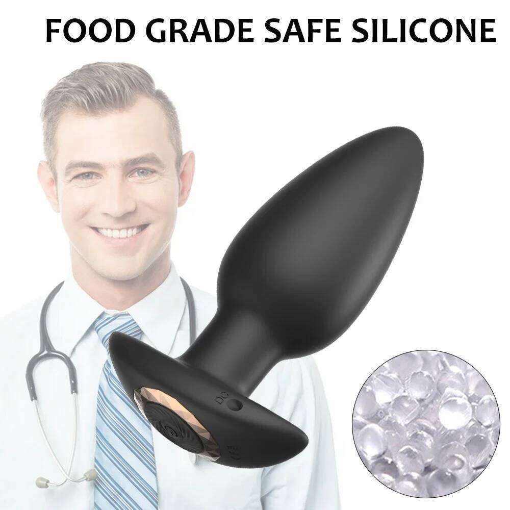 Remote Control Vibrating Anal Butt Plug - Prostate Massager & Clitoral Stimulator, Wireless Sex Toy for Women, Men, Gay Adults W260305