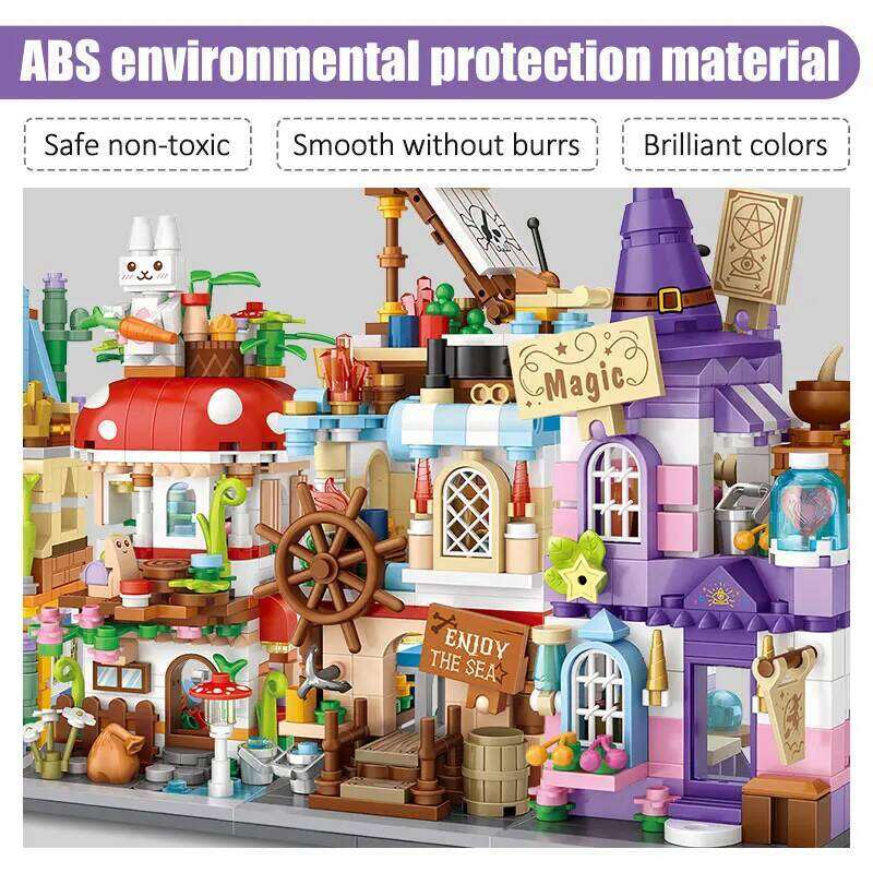 Mini City Street View Magic House Building Blocks Friends Figures Architecture Cottage Bricks Toys For Children Gifts Z260305