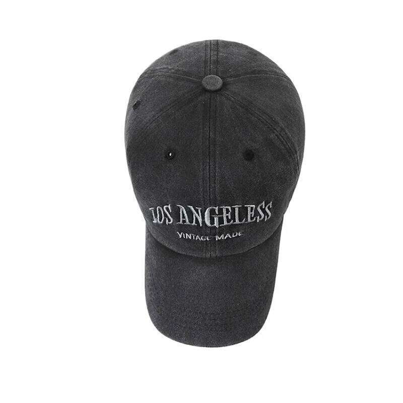 Vintage Distressed LOS ANGELESS Embroidered Baseball Cap with Soft Crown | Adjustable Streetwear Unisex Hat Y260304
