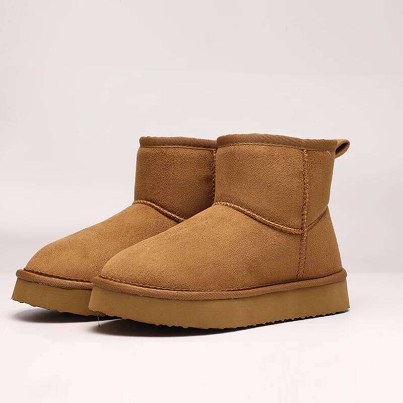 Litfun Women's Classic Winter Warm Comfy Flat Furry Outdoor Non-slip Fluffy Snow Boots Female Home Cotton Shoes