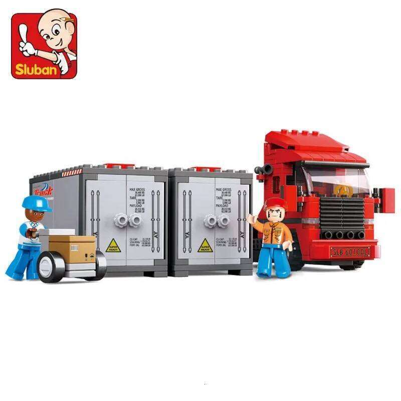 345Pcs Urban Freight Storage City Big Truck Car Model Building Blocks Sets DIY Hobbies Brinquedos Bricks Educational Kids Toys Z260306