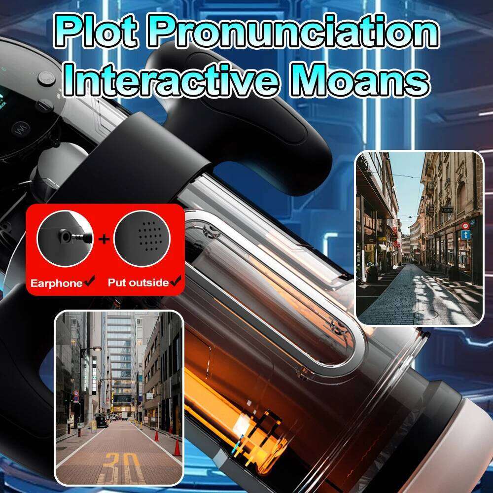Electric Telescopic Sucking Vibration Sound Airplane Cup with Mobile Phone Holder For Male Masturbation Sex Toys Adult Products W260305