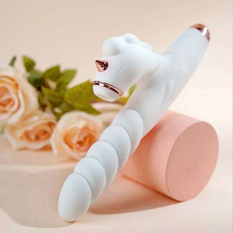 Female Masturbation Toy Sex Vibrator Unicorn Shaped Heating Dildo Machine Clitoris Sucker Massage Stick Sexshop Tools for Adults W260305