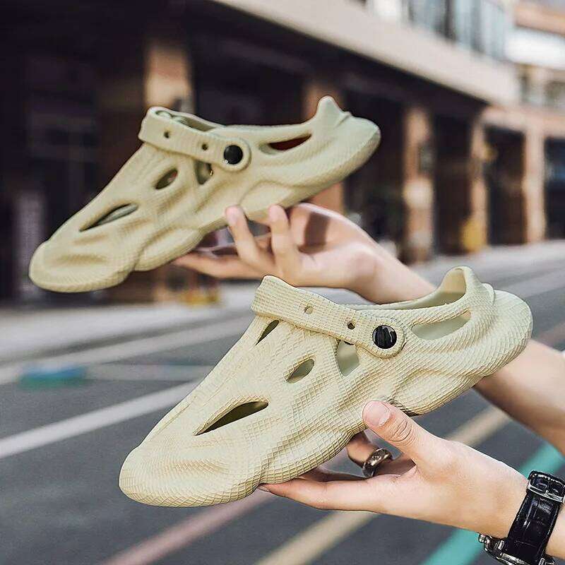 Litfun Men's Holes Summer Fashion Outdoor Beach Sandals Breathable Soft Cloud Flip Flop New Unisex Light House Slippers