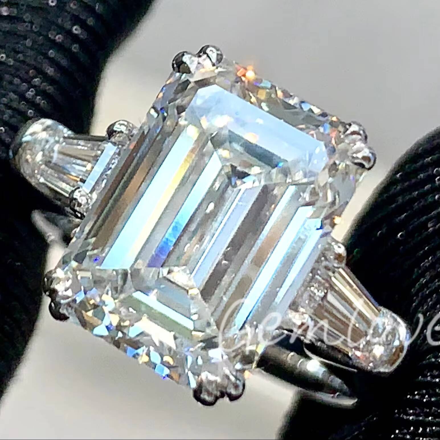 Womens Vintage 5CT Diamond Rings 18K Gold with Lab Grown Natural Diamonds Emerald/Snake/Serpentine-Engagement/Wedding Bands