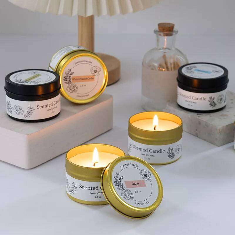 2 PCS Premium Soy Wax Gift Box Romantic Fragrance Smokeless Scented Candle for Ambiance & Decor W260304 W260305