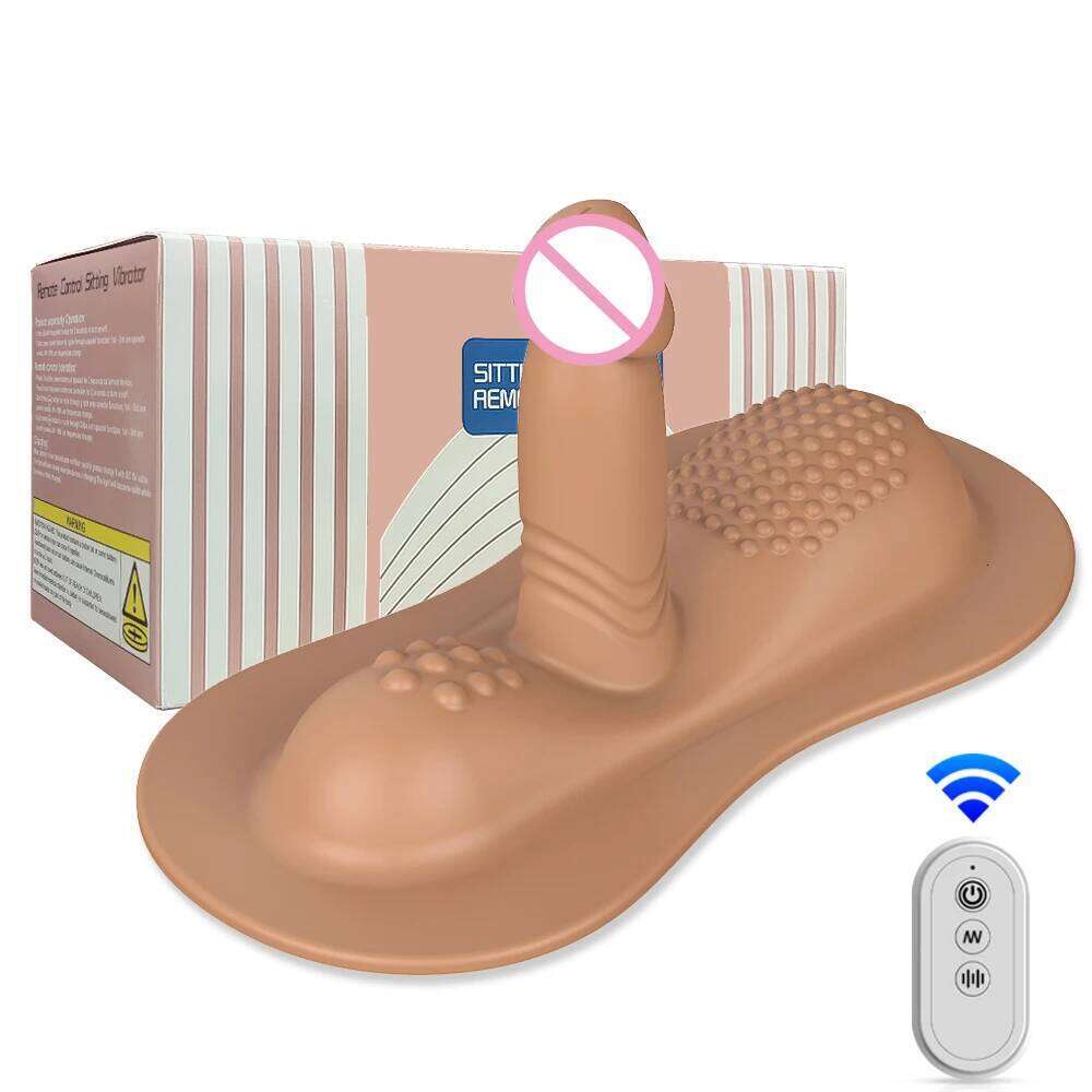 Sit and Ride Dildo Vibrators Remote Control Dual Motor Vibrating Clit Anal G Spot Stimulator Adult Couple Sex Toys for Women Men W260305