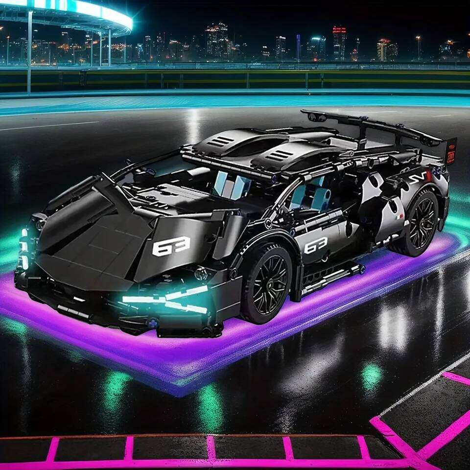 Technical Racing Sport Car Model Building Blocks technic adults 1:14 DIY Supercar Brick Puzzle Toys Kid Adult Gift1280+granule Z260306