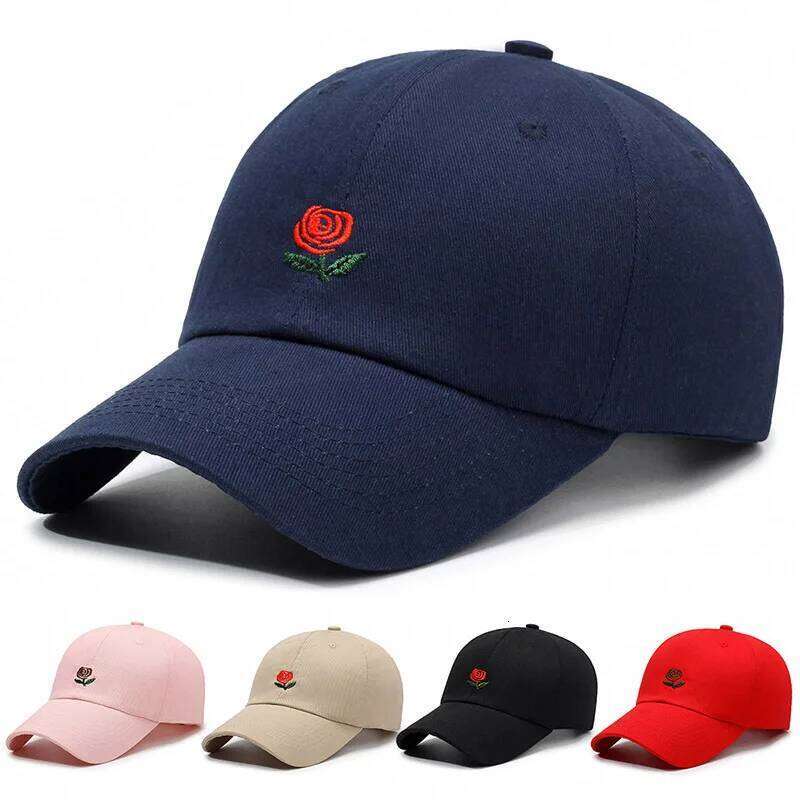 Spring Baseball Personality Versatile Couple Embroidery Men and Women Sunscreen Fashion Rose Letter Hip Hop Ins Tide Hat Cap Y260304