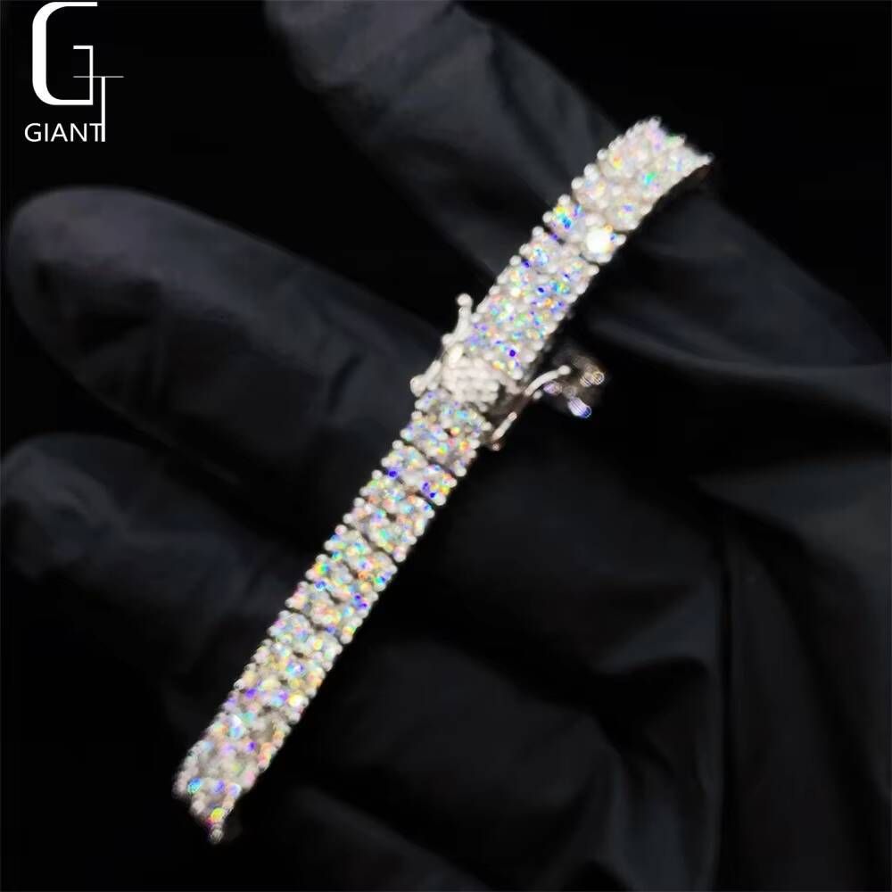 New Design Bracelet Iced Out Hip Hop Jewelry 925 Silver Moissanite Diamond Bracelets Tennis Chain Bracelets Unisex