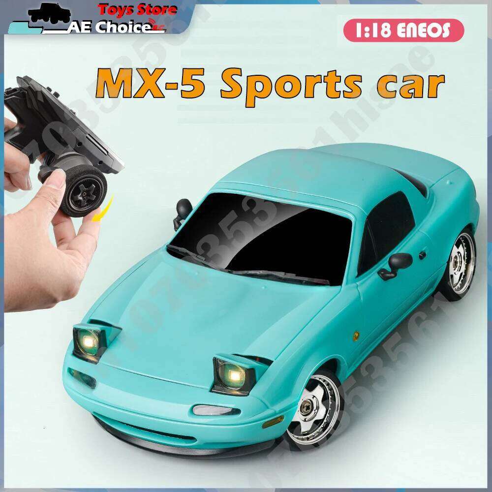 LDRC LD1804 RC Drift 1/18 Mazda Mx5 2.4G 2WD ESP Gyroscope LED Lights Full Scale Controlled Model Children Car Toys Gifts C260305