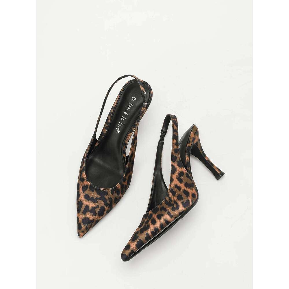 Women's Fashionable Elegant Coffee Brown Pointed-toe Ankle-strap Stiletto Pumps Comfortable Minimalist Versatile