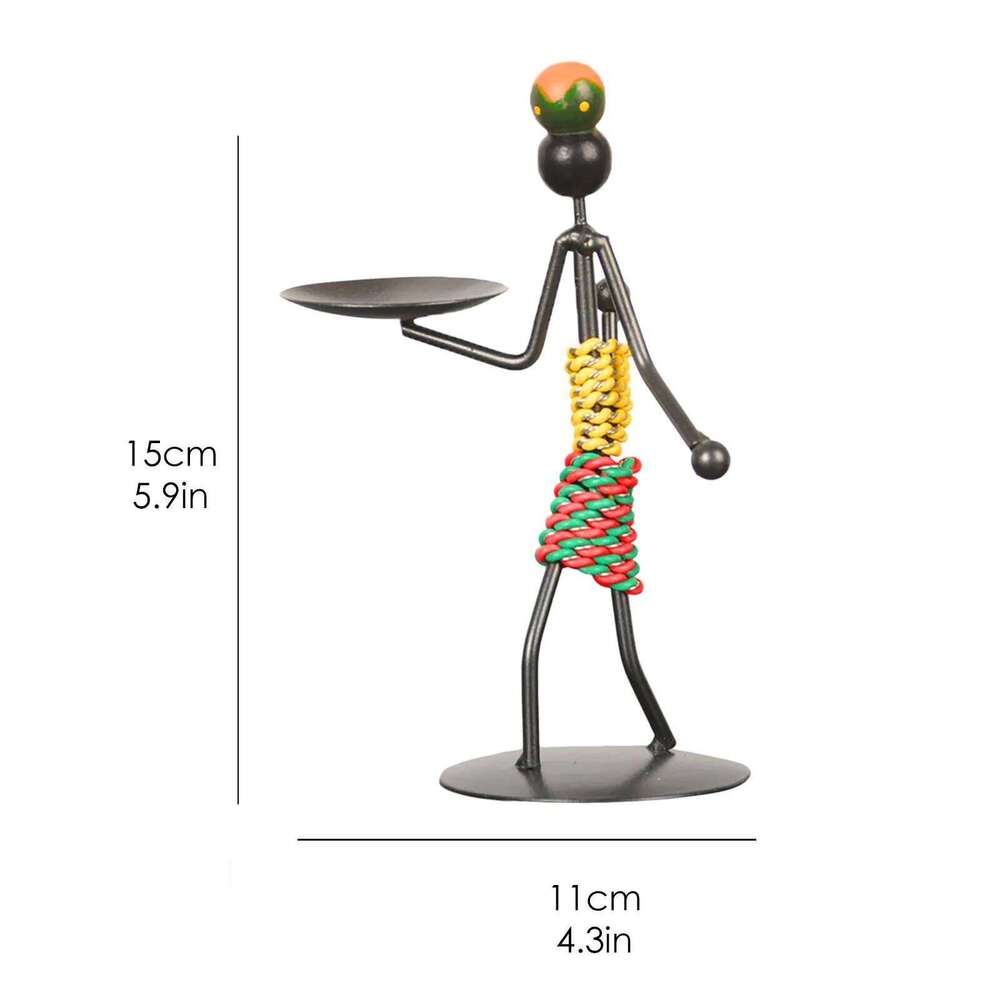 1pcs African Style Creative Restaurant Table Bar Decoration Metal Candle Holder Home Decor XJ260305