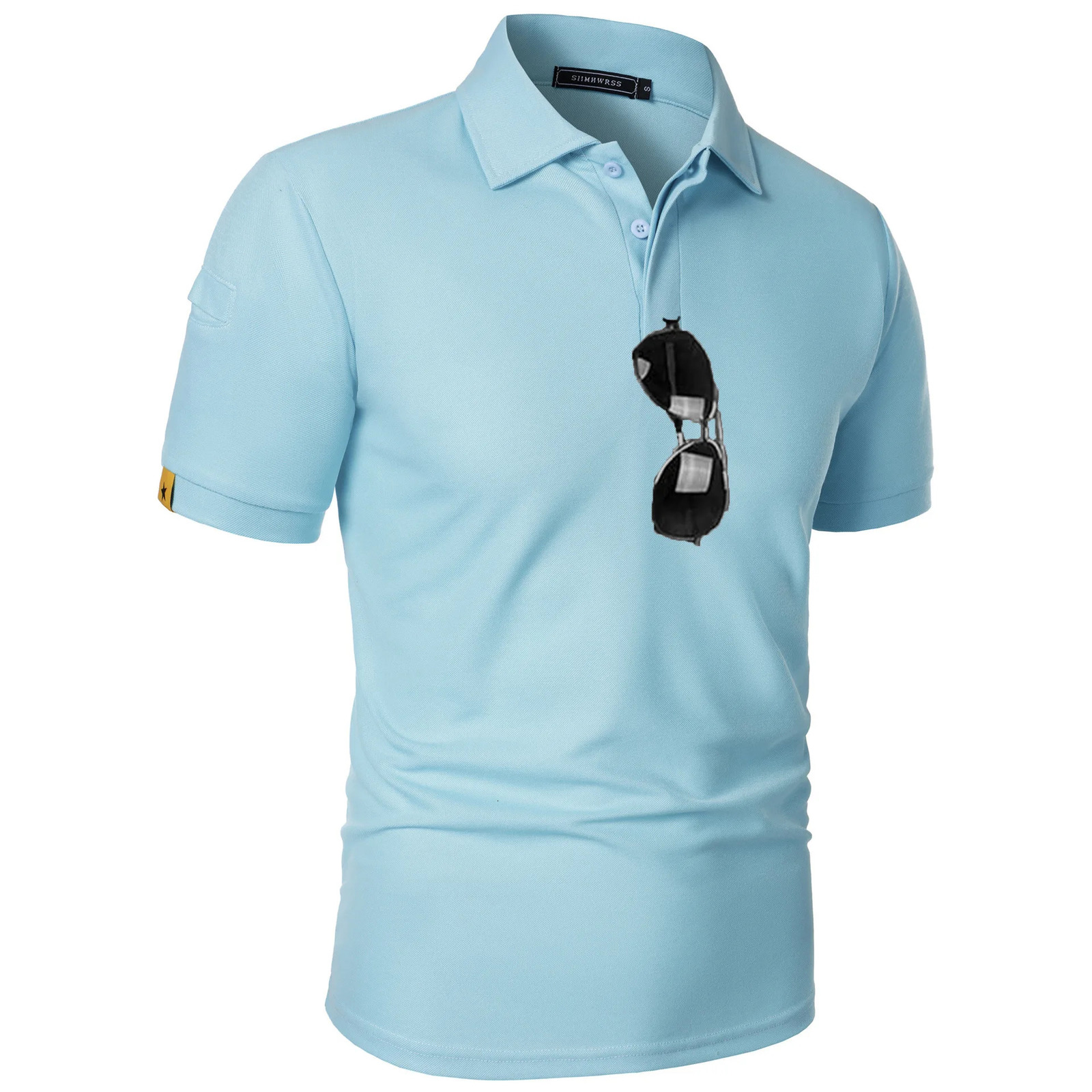 Summer Mens Short Sleeve Polo Shirt Sports Tennis TShirt MoistureWicking Shirts Breathable Button Streetwear Oversized T 260302