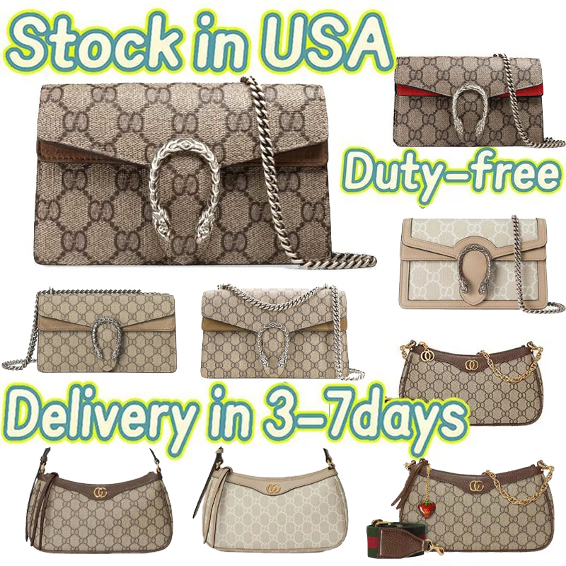 Designer Bag Dionysus 3 size Luxury Bag Shoulder Bag Women Purse Messenger Handbag High Quality Mini Bag Classic Chain Flap Bag Crossbody Bag Fashionable Wallet 10A