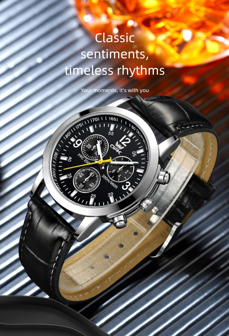 New OPK brand watch waterproof luminous men's automatic quartz watch Korean version digital large dial luxury men's watch