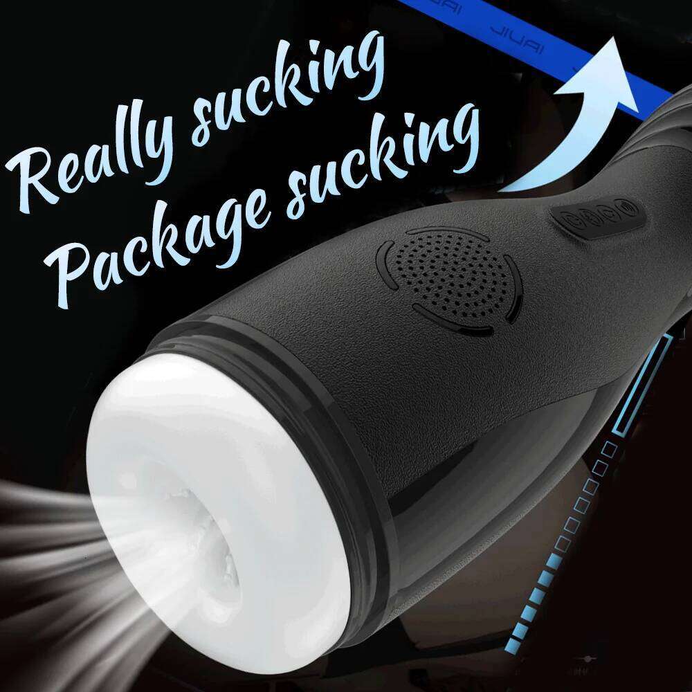 For Men Oral Sucking Heated Male Cup Sexy Voice Vaginal Penetration Masturbator Toys Adult Goods Sex Shop W260305