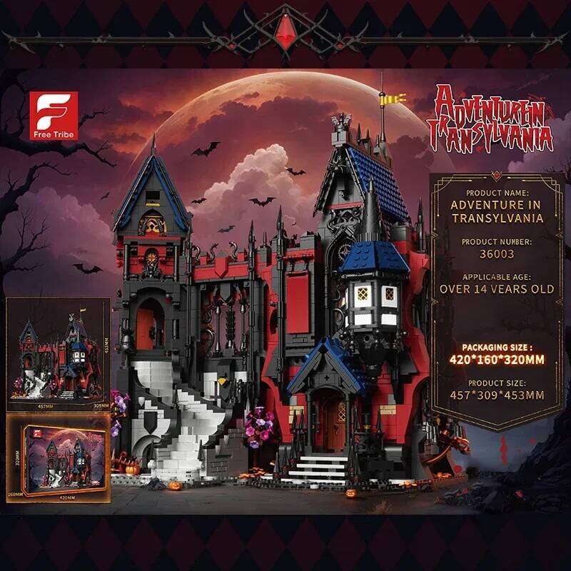 3540PCS Vampire Building Blcoks Gothic Horror Castle Model Bricks Desktop Ornaments Kids Educational DIY Toy Holiday Gift Z260306