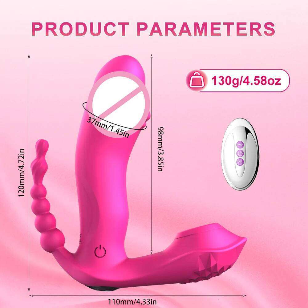 Powerful Sucking Vibrator Female Anal Bead Wireless Remote Control Clitoris Stimulator Vagina Massager Adult Sex Toys for Women W260305