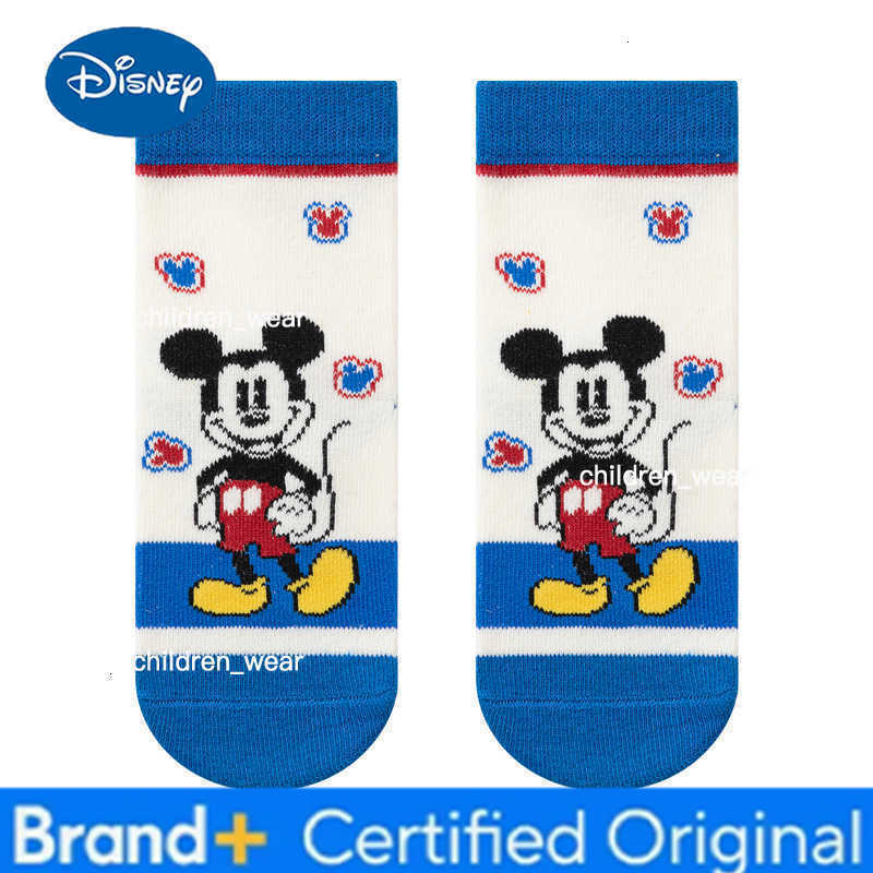 Disney 5 Pairs Cartoon Mickey Children Socks Spuer Cute Boy Socks Comfortable Cotton Socks Autumn Spring Summer Winter Socks 1-8 Years H260306