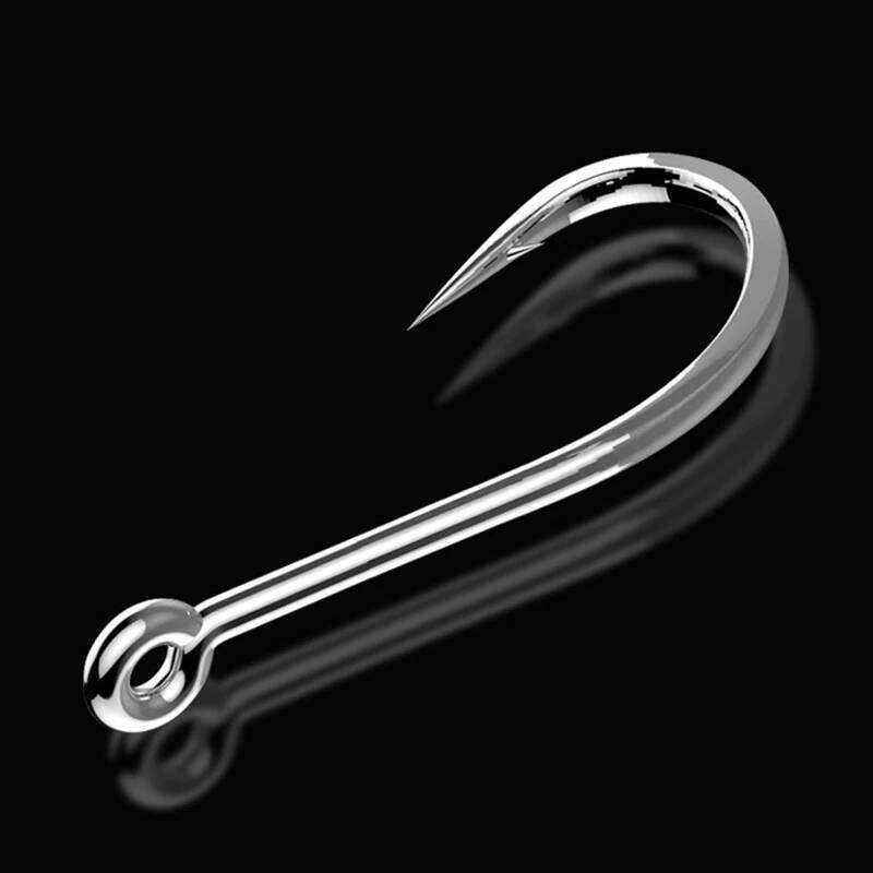 50pcs Fishing Set Coating High Carbon Stainless Steel Barbed Black Color Carp Fish Hooks Sharped Flattened Fishhook 2#-22# Y260305