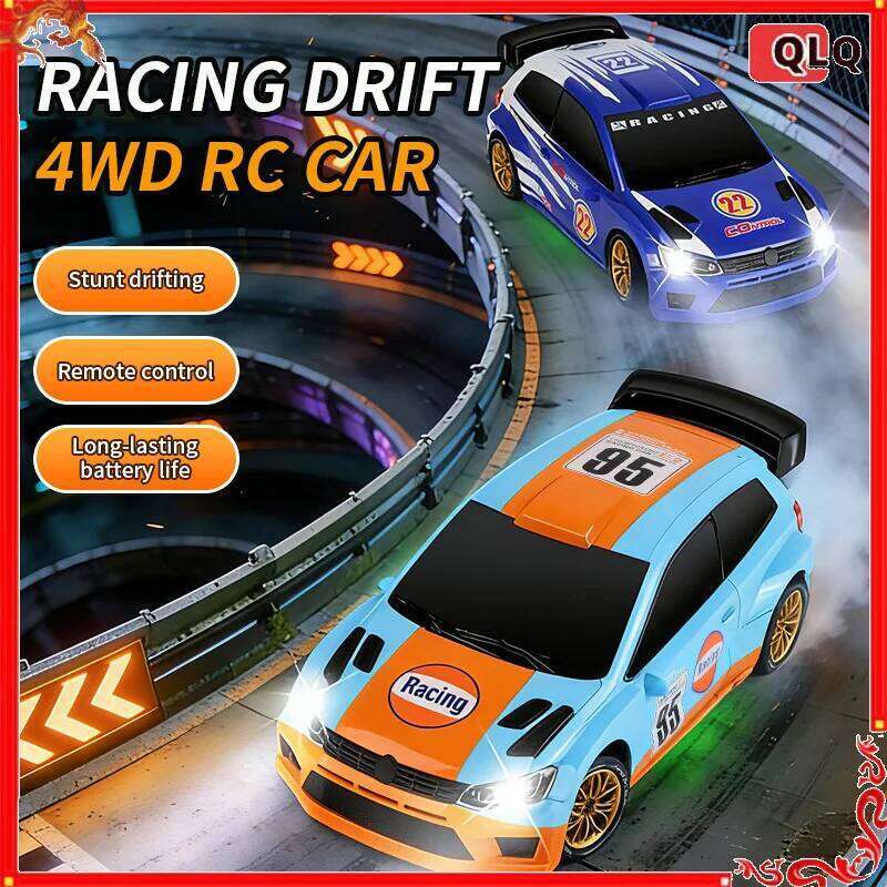 JJRC Q233 Mini 1/64 4WD Drift Racing RC Car with Lighting High-Speed Remote Control Toy for Children Birthday Gift C260305