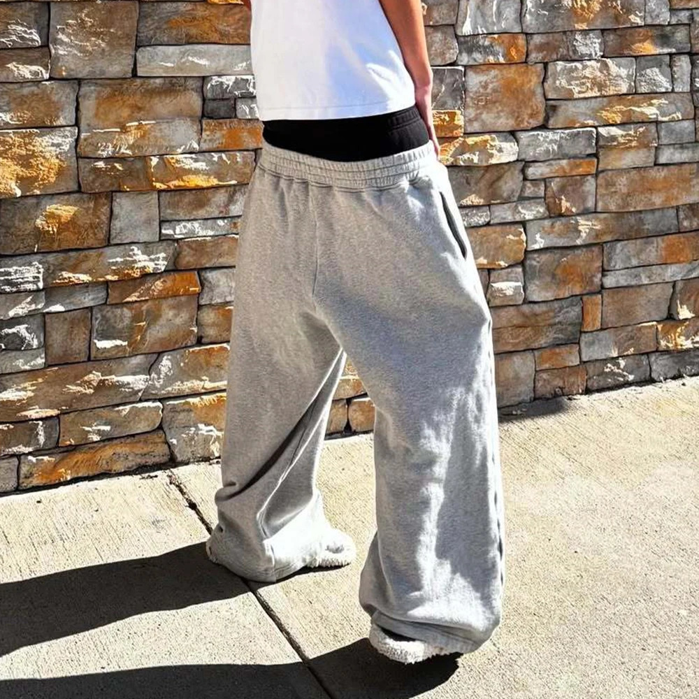 Y2K High-Waisted Printed Embroidered Street Guard Pants Spring Summer Casual Straight Leg Double Waist Fashionable 260303