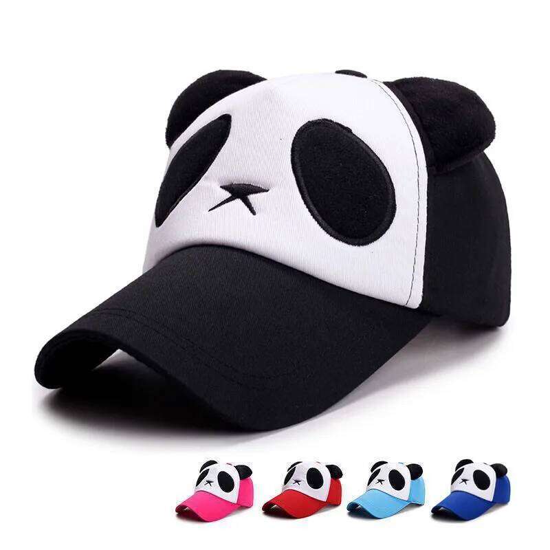 Summer Cute Panda Baseball Caps For Men Women Cotton Hip Hop Snapback Hats Sun Protection Boys Girls Outdoor Gorras Dropshipping Y260304