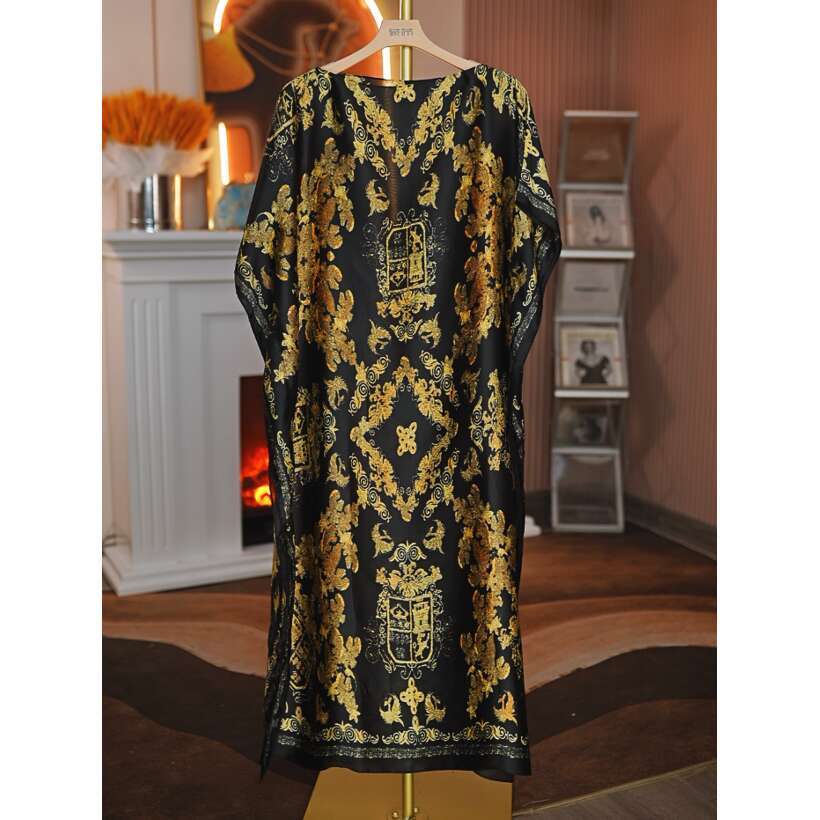 2026Summer New Chinese Style Vacation Satin Scarf Shawl Dress Two-Way Wear 120X85cm