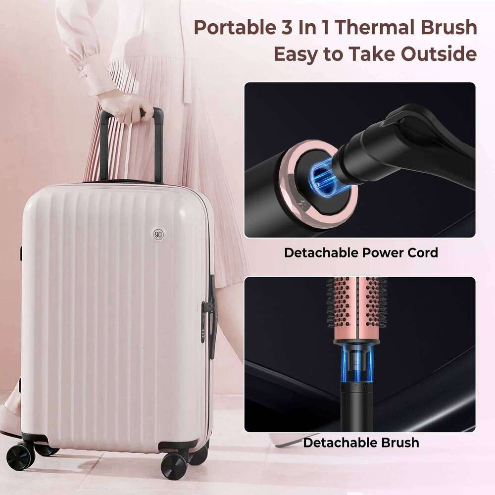UKLISS in 1 Iron,Curling Wand Set with Brush and 3 Interchangeable Ceramic Curling Wand1.25"-1.75",Black 26Y0306