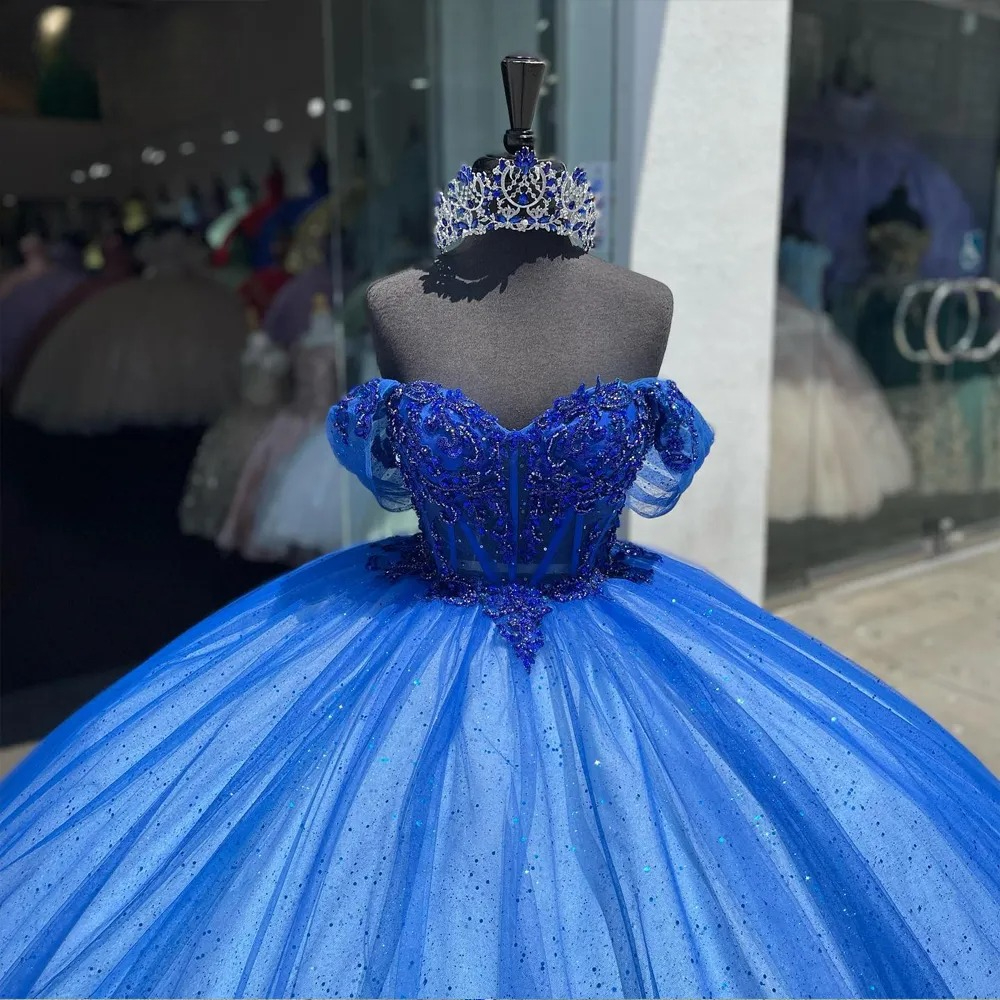 2026 Off Shoulder Sleeves Sweetheart Ball Gown Quinceanera Dresses Beading Pearls Appliques Lace Prom Evening Party Pageant Birthday Gowns Uniquisite 