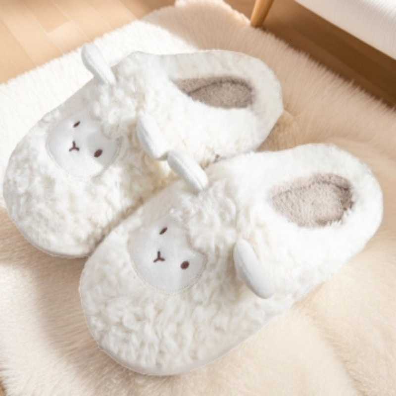 Cartoon cotton slippers for women indoor warm home use non-slip cute plush slippers S260305