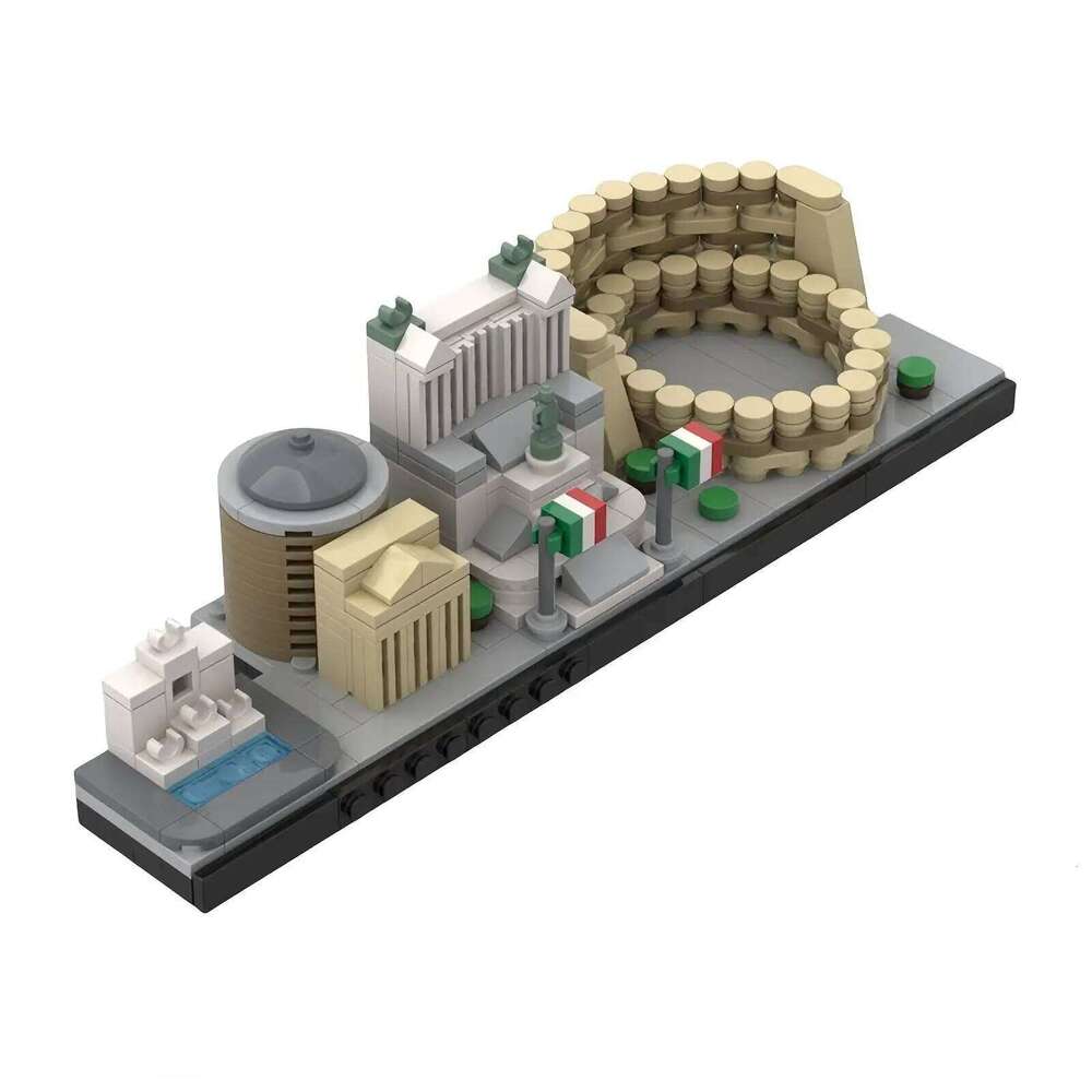 Roman Skyline Building Blocks MOC-200073 Architectural Street Scene MOC-176282 Assembly Model Puzzle Kids Toy Boy Birthday Gift Z260306