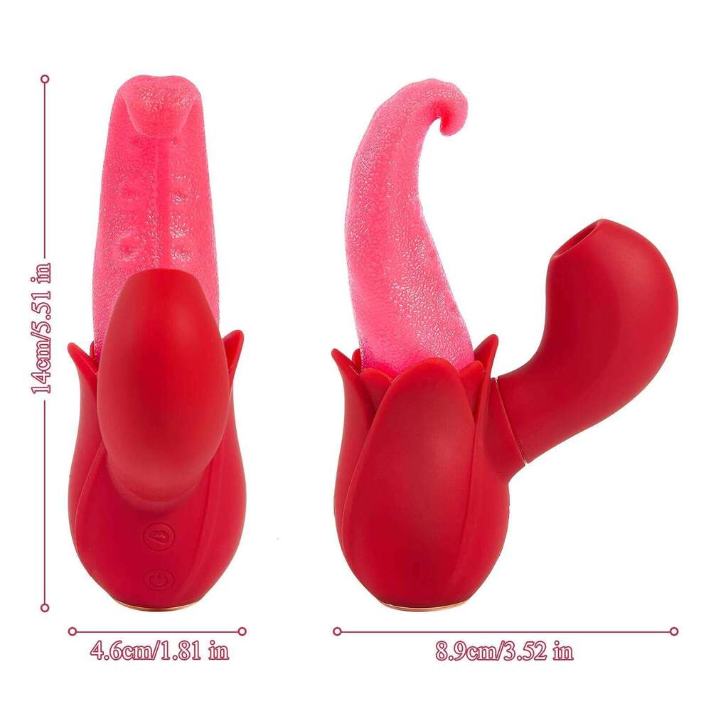 Couple Intimate 10-Speed Vibrator - Suction & Tongue Licking, G-Spot Stimulator Waterproof Adult Products Sex Toy W260305