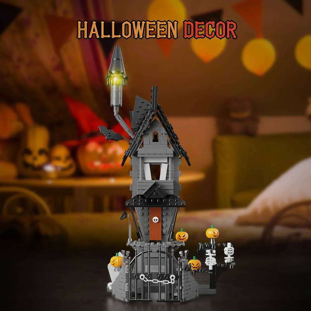 NEW House-Nightmareal Before Building Blocks Set Ghost Skeleton Hut DIY Bricks Toys Children Christmas Halloween Birthday Gift Z260306