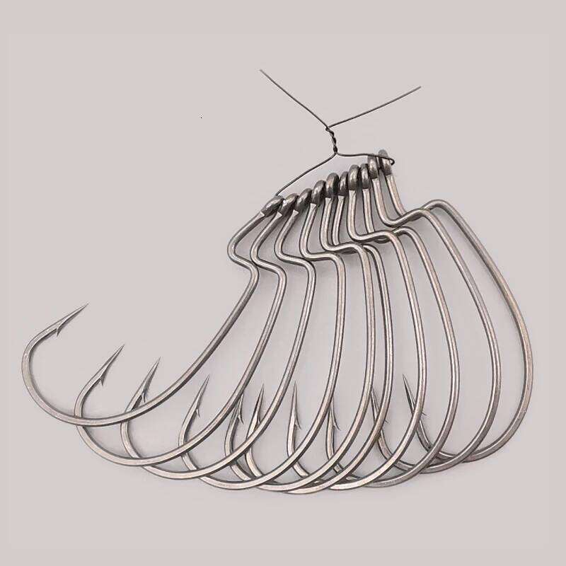 LUREHOLIC PTFE Super Slide Offset Hook Texas Rig Drop Shot Stainless Steel Worm Fishhook Fishing Accessories S260305