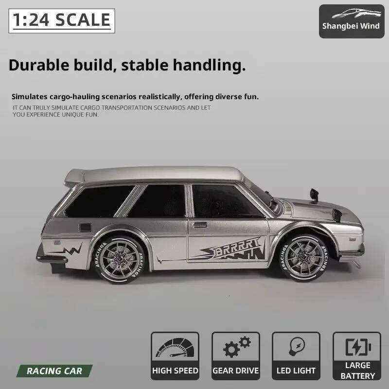 New Ask North Wind 1:24 Mini Remote Control Half Scale Rc Beginner Drift Racing Retro Tile Jar Touring Car Boy Toy C260305