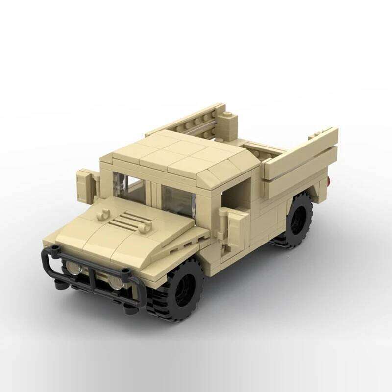MOC Building Blocks US Military M1114 Hummer Model M1025 Off road Armored Vehicle M998 Children's Assembly Brick Toy for Boys Z260306