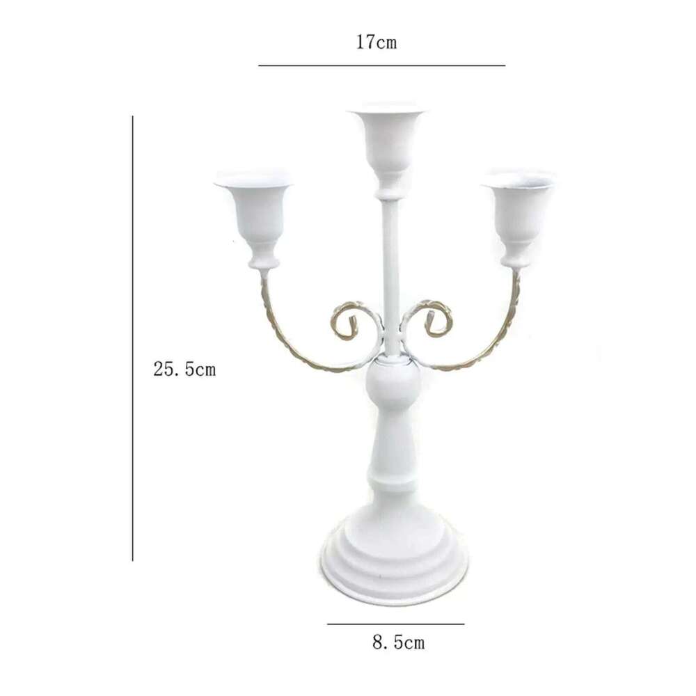 Metal Candelabra Centerpiece Simple Crafts Pillar Candle Holder Candleholder for Wedding Party Dining Home Living Room XJ260305