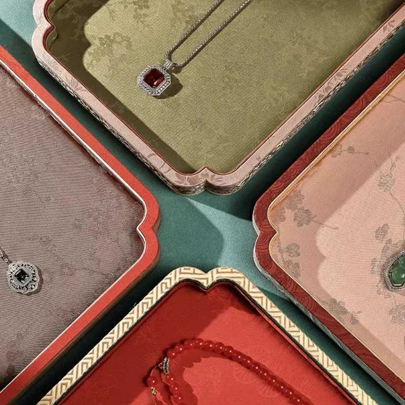 Palace style jewelry tray display of jewelry and jade display of gold jewelry display of pearls cultural relics props Z260306