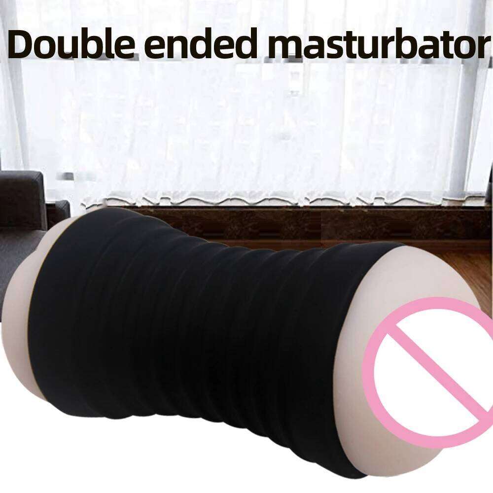 New Double Head Oral Pussy Vagina Adult toys Glans Training Male Masturbation Cup For Man Sex Toys W260305