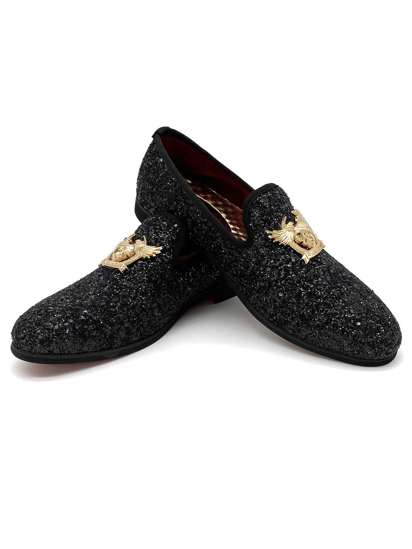 Glitter Shoes Designer Men Loafers Fashion Mens Dress Shoes High Quality Flat Pointed Toes Formal Business Wedding Party Shoe E89