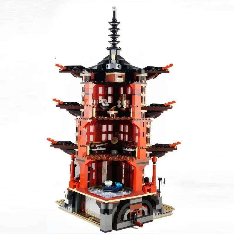 2028PCS Ninja Series Temple of Airjitzu Building Blocks With 13 Figures Street View Assemble Bricks Toy Gift For Children Kids Z260305