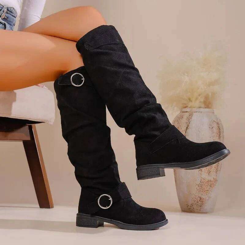 2025 autumn winter new retro minimalist fashion fashionable and comfortable women's boots