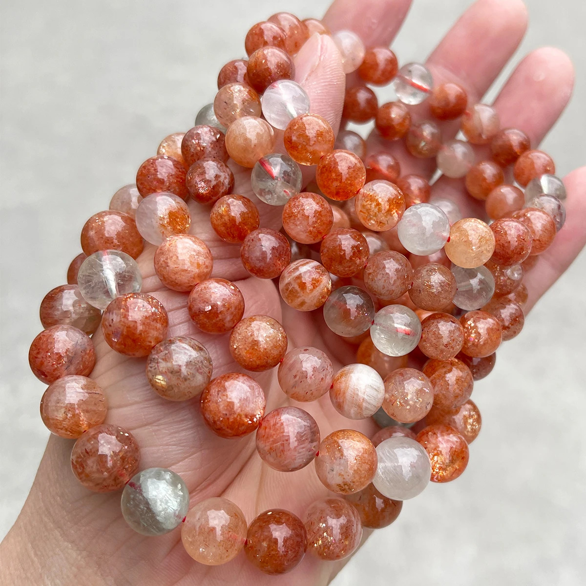 JD 5A Genuine Natural Golden Sunstone Arusha Bead Bracelet for Women Fashion Charm Beautiful Stretch Bangles Couple Jewelry Gift 260302
